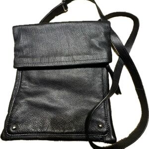 Latico Black Leather Crossbody Bag